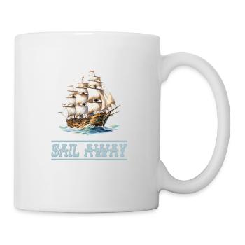 Papierschiff Papierboot Papierschiffchen - Tasse - Weiß - Rechts