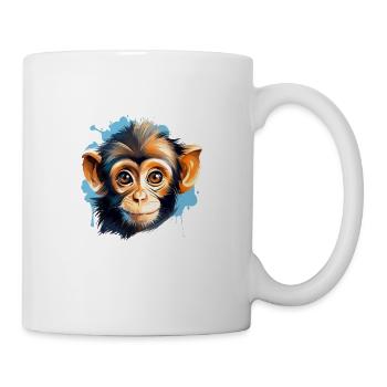 Niedlicher Affe für Kinder für Kinder - Tasse - Weiß - Rechts