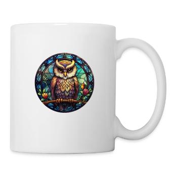 Streetart Eule für eine Street Art Fans Künstler - Tasse - Weiß - Rechts
