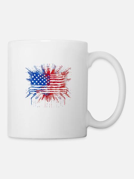 American USA Flagge für Patrioten - Tasse - Weiß