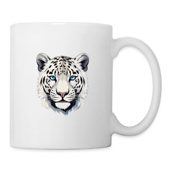 Schneeleopard Leopard Raubkatze - Tasse - Weiß - Rechts