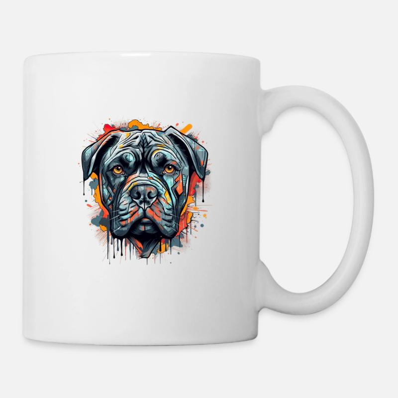 Majestätische Cane Corso Porträts Kunst - Tasse - Weiß
