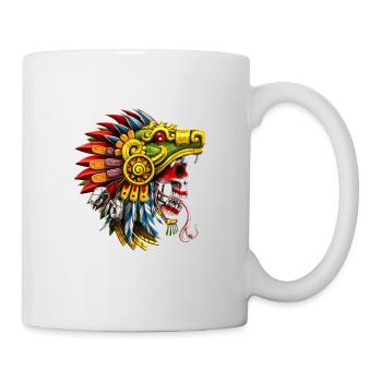 Aztec Serpent Skull Warrior - Mug - white - Right