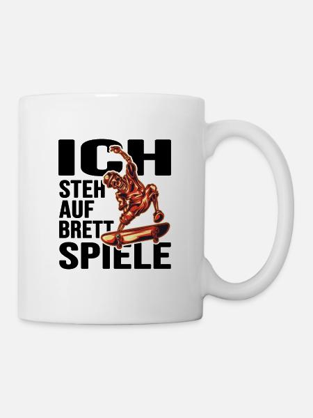 skate sk8 skateboarder halfpipe - Tasse - Weiß