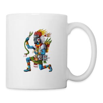 Antiker Aztekengott Tlaloc - Tasse - Weiß - Rechts