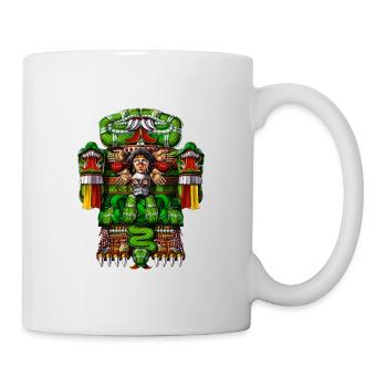Aztekische Göttin Coatlicue - Tasse - Weiß - Rechts