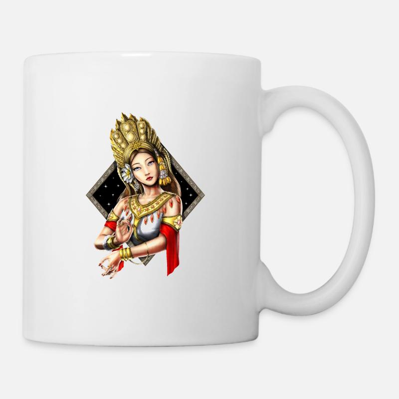 Danseuse cambodgienne khmère Apsara - Mug blanc - blanc