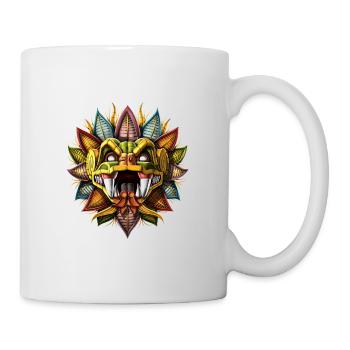 Quetzalcoatl Aztekischer gefiederter Schlangengott - Tasse - Weiß - Rechts