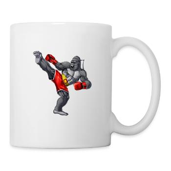 Gorilla Muay Thai Fighter - Mug blanc - blanc - Droite
