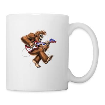 Guitariste Bigfoot - Mug blanc - blanc - Droite
