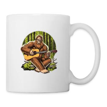 Bigfoot spielt akustische Gitarre - Tasse - Weiß - Rechts