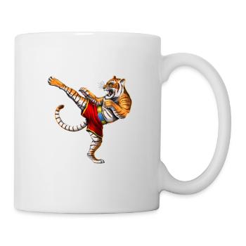 Tiger Muay Thai Combattant - Mug blanc - blanc - Droite