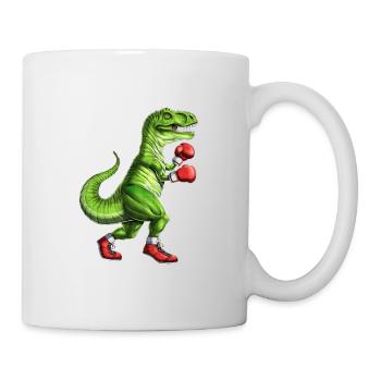 Boxing T-Rex Dinosaur - Mug - white - Right