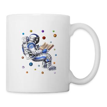Livre de lecture d’astronaute - Mug blanc - blanc - Droite
