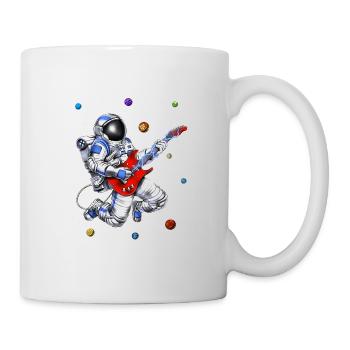 Weltraumastronaut spielt Gitarre - Tasse - Weiß - Rechts