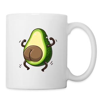 Hintern lustig Avocado Guac - Tasse - Weiß - Rechts
