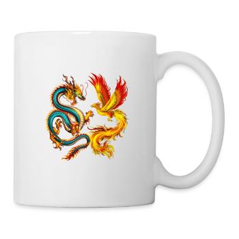 Drache und Phönix - Tasse - Weiß - Rechts