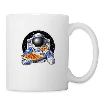 Space Astronaut Eating Pizza - Mug - white - Right