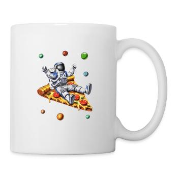 Astronaut Riding Pizza OFFICIAL - Mug - white - Right