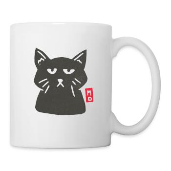 Blasierte Katze - Tasse - Weiß - Rechts