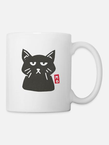 Blasierte Katze - Tasse - Weiß