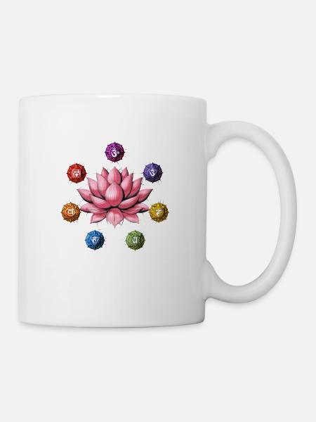 Symboles Zen Lotus Chakra - Mug blanc - blanc