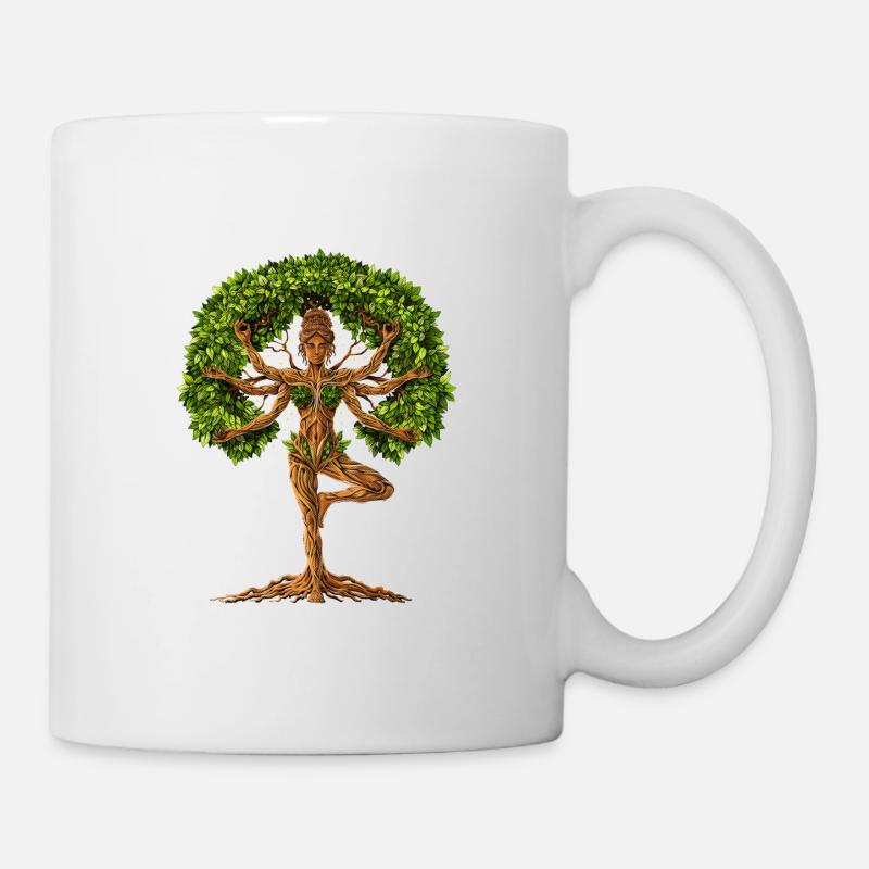 Yoga Arbre De Vie - Mug blanc - blanc