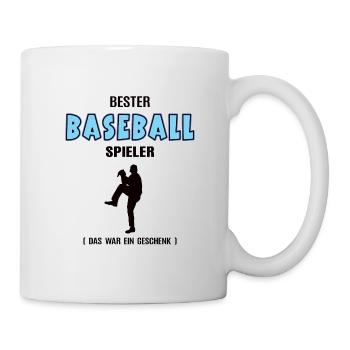 Baseball Spieler Bester Baseballer Geburtstag - Tasse - Weiß - Rechts