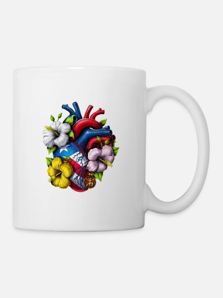 Puerto Rico Boricua Herz - Tasse - Weiß