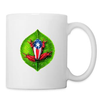 Puerto Rico Flag Coqui Frog - Mug - white - Right