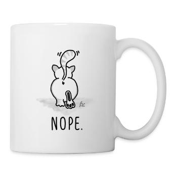 Nope - a beautiful cat's back can also... - Mug - white - Right