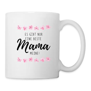 Seulement une meilleure maman la mienne. fleurs roses Fête des mères - Mug blanc - blanc - Droite