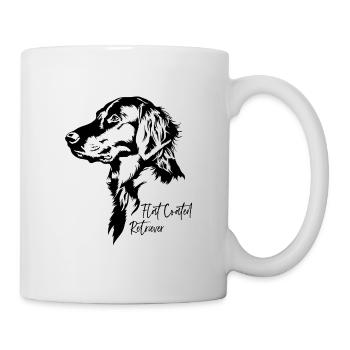Retriever à poil plat Portrait chien Chien Wilsigns - Mug blanc - blanc - Droite