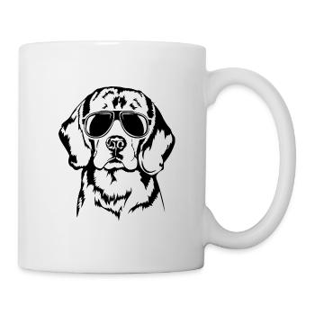 Beagle Cool Chien Portrait Chien Wilsigns - Mug blanc - blanc - Droite