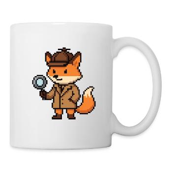 Pixel Detective Fox Design - Mug blanc - blanc - Droite