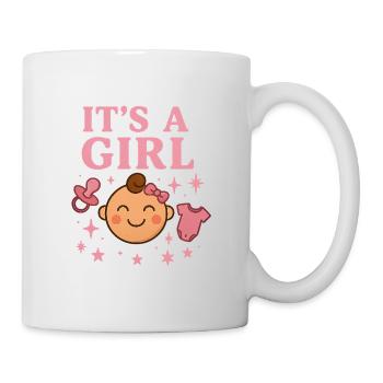 It's a Girl — Baby Happiness Pink - Mug - white - Right