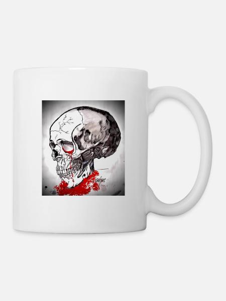 Bloody Skull Sketch - Mug - white