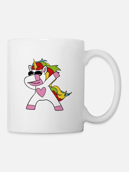 Niedliches Lustiges Cooles Einhorn Einhörner Fabel - Tasse - Weiß