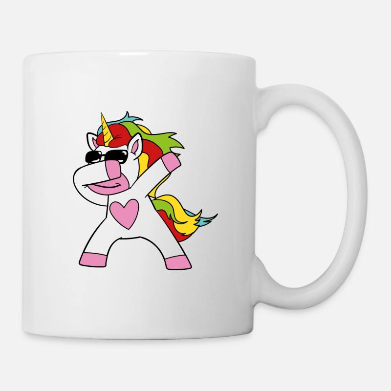 Niedliches Lustiges Cooles Einhorn Einhörner Fabel - Tasse - Weiß