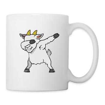 Chèvre tamponner dabbing style vintage grunge - Mug blanc - blanc - Droite