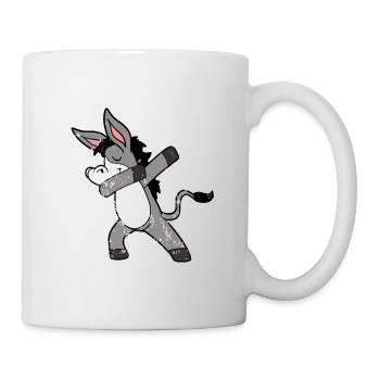 Retro Vintage Grunge Style Dabbing Dab Esel - Tasse - Weiß - Rechts