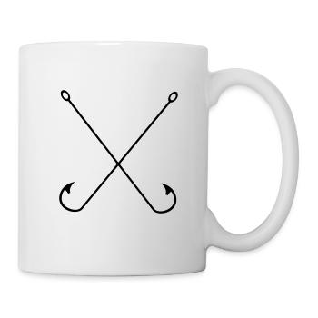 Fishing, hook, fishing hook, vintage, hipster, fish - Mug - white - Right