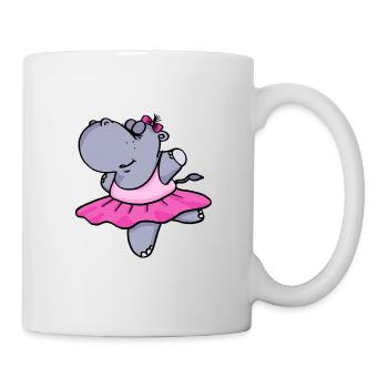 Ballet hippopotamus with tutu gift idea gift - Mug - white - Right
