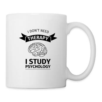 I don't need therapy, I'm studying psychology - Mug - white - Right
