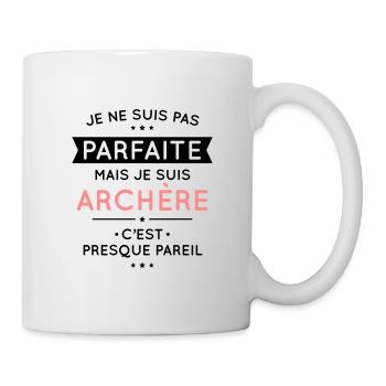 Je ne suis pas parfaite mais je suis archère - Mug blanc - blanc - Droite