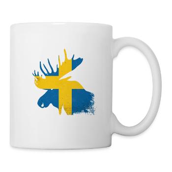 Elch Silhouette Schweden - Tasse - Weiß - Rechts