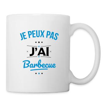 Je peux pas j'ai barbecue - Cadeau humour - Mug blanc - blanc - Droite