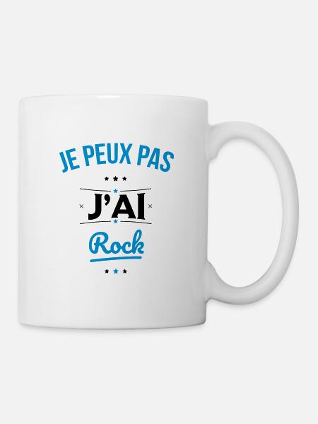 Je peux pas j'ai rock - Cadeau humour - Mug blanc - blanc