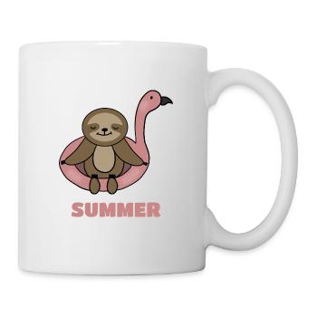 Summer, Sloth Lover, Summer Vibes - Mug - white - Right
