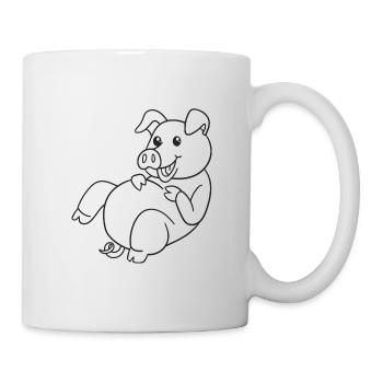 Pig, Pigs, Gift, Gift Idea - Mug - white - Right